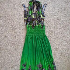 Green Paisley Women's Dress